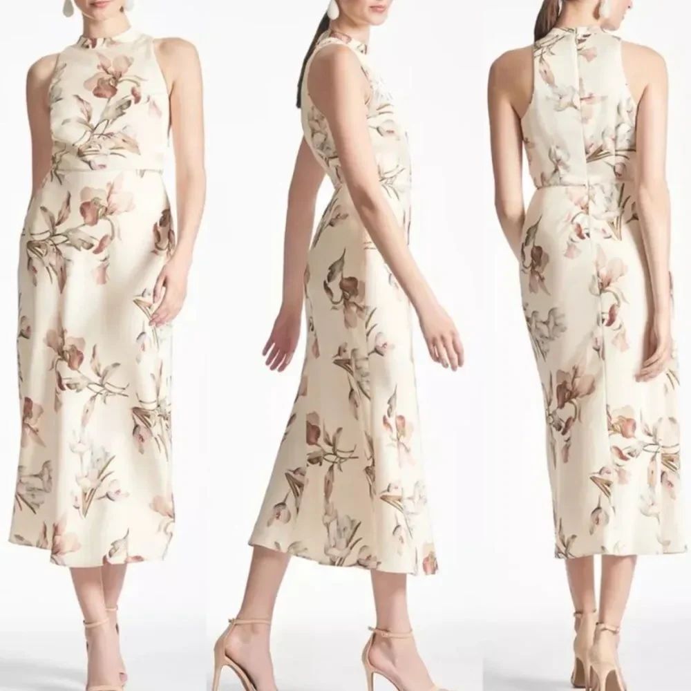 SACHIN + BABI Abby Eggshell Venetia Petals Gown $769